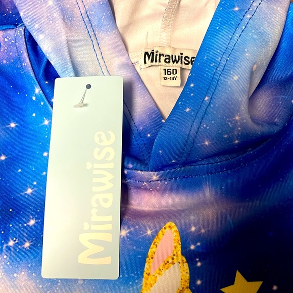 Mirawise Galaxy Print Unicorn Hoodie - Picture 2 of 2